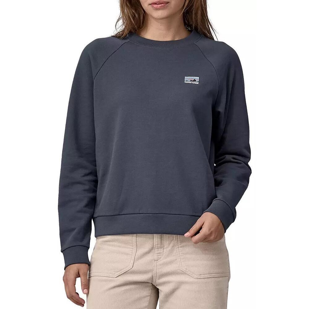 Patagonia Organic Cotton Essential Lightweight Pullover Sweatshirt Grey Blue L